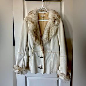 Super Cute Faux Leather and Fur Coat